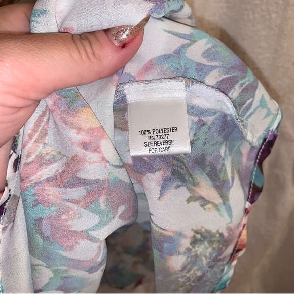 APT 9 flowy floral scoop neck adjustable tank | XL - Picture 4 of 6